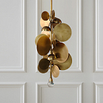 Люстра креативная из дисков цвета латунь Constellation Light and Style варинант исполнения - 2 | Loft Concept в Костроме