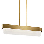 Люстра подвесная прямоугольная цвета латунь Kichler варинант исполнения - 1 | Loft Concept в Костроме