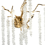 Бра с декором в виде ветвей с хрустальными подвесками Fairytree Gold Crystal Wall Lamp варинант исполнения - 2 | Loft Concept в Костроме