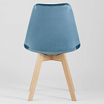 Стул с мягким велюровым сиденьем Arvika Blue варинант исполнения - 4 | Loft Concept в Костроме