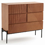 Комод с геометрическим рисунком на ящиках Anders Dark Wood варинант исполнения - 1 | Loft Concept в Костроме