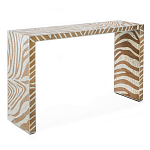 Консоль Дизайнерская Kenya Console ZEBRA Bone Inlay Beige варинант исполнения - 3 | Loft Concept в Костроме