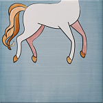 Плитка с узором Девочка единорог варинант исполнения - 6 | Loft Concept в Костроме