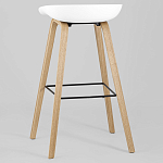 Барный стул на ножках из натурального дерева Boras White варинант исполнения - 5 | Loft Concept в Костроме