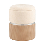 Пуф Mauldine с ящиком бежевый с экокожей варинант исполнения - 1 | Loft Concept в Костроме