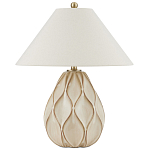 Настольная лампа с волнистым узором и абажуром в форме конуса Macrame варинант исполнения - 3 | Loft Concept в Костроме