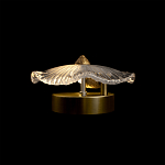 Бра в форме прозрачного стеклянного цветка с рельефной текстурой Textured Glass варинант исполнения - 12 | Loft Concept в Костроме