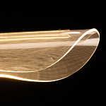 Люстра линейная с прозрачным волнообразным плафоном Wave Line варинант исполнения - 7 | Loft Concept в Костроме