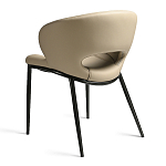 Стул обеденный кремовый из экокожи Futuristic Chair варинант исполнения - 2 | Loft Concept в Костроме