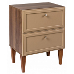 Тумба прикроватная бежевая из массива бука с 2-мя ящиками Wenge Light варинант исполнения - 1 | Loft Concept в Костроме