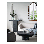 Столик кофейный черного цвета с овальной столешницей и круглым основанием Black Dalmen Table варинант исполнения - 4 | Loft Concept в Костроме