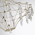 Люстра подвесная из металла с прозрачными подвесками из хрусталя Quasar 93 варинант исполнения - 3 | Loft Concept в Костроме