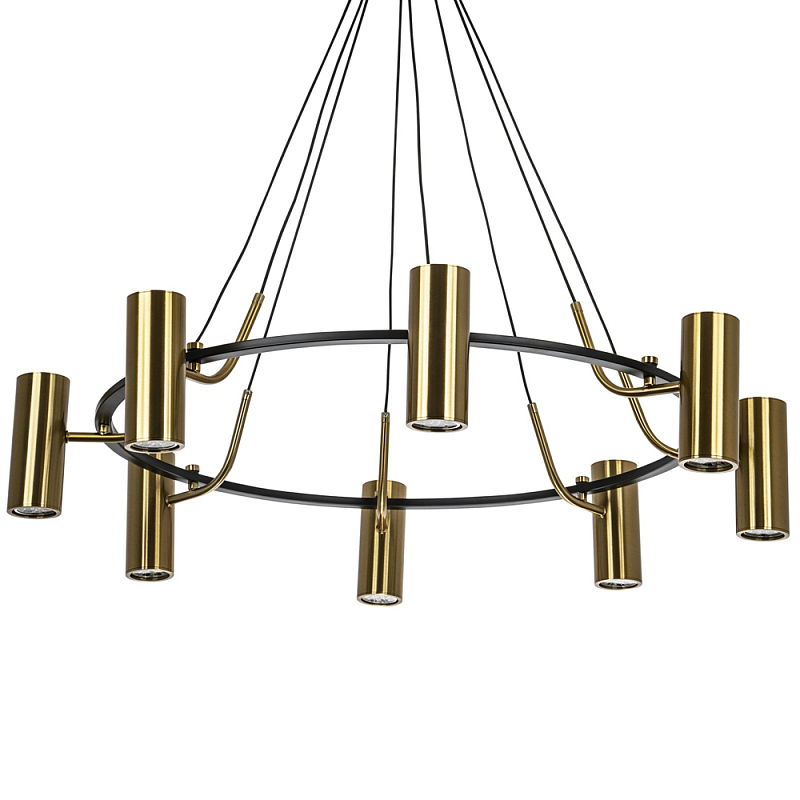 Кольцевая люстра Daviau Brass Ring Chandelier Черный Латунь Кольцевая люстра Daviau Brass Ring Chandelier Черный Латунь в Костроме | Loft Concept