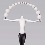 Торшер черно-белая статуэтка Девушка Girl Carries Light Balls варинант исполнения - 2 | Loft Concept в Костроме