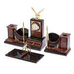 Настольный письменный набор из лемезита и змеевика с декором в виде Орла в подарочной упаковке Successful Leader варинант исполнения - 2 | Loft Concept в Костроме