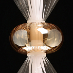 Подвесной светильник с вертикальной композицией из прозрачных и янтарных стеклянных шаров и ромбов Gabriel Scott Luna варинант исполнения - 17 | Loft Concept в Костроме