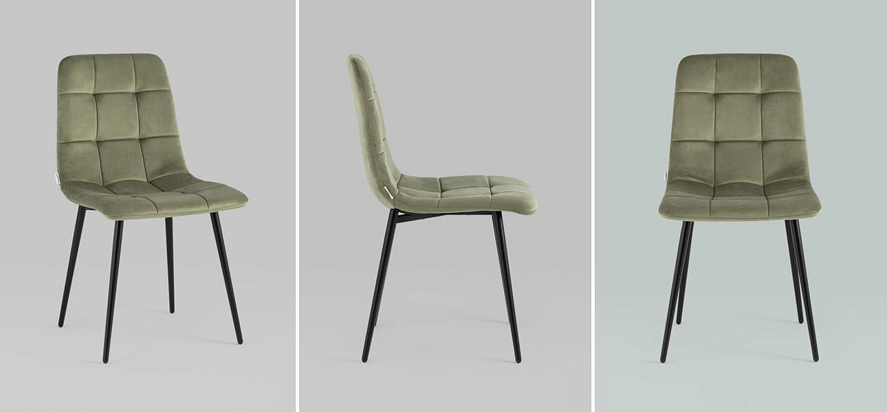Стул NANCY Chair Пыльно-Оливковый Велюр Стул NANCY Chair Пыльно-Оливковый Велюр - Loft-Concept в Костроме