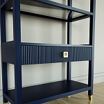 Стеллаж Elsa Dreams Blue со стеклянными полками и ящиком варинант исполнения - 5 | Loft Concept в Костроме