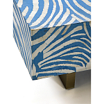 Кофейный стол Kenya Coffee Table Bone Inlay ZEBRA blue варинант исполнения - 3 | Loft Concept в Костроме