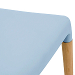 Пластиковый стул на ножках из массива бука Ferret Blue варинант исполнения - 6 | Loft Concept в Костроме