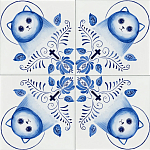 Плитка с узором Котики варинант исполнения - 1 | Loft Concept в Костроме