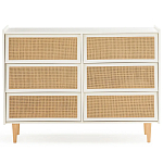 Комод с 6-ю ящиками из плетеного ротанга Remi Cream Wicker Furniture варинант исполнения - 2 | Loft Concept в Костроме