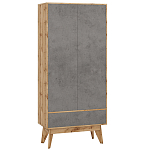 Шкаф с фасадом цвета серый бетон Grace of Furniture варинант исполнения - 1 | Loft Concept в Костроме