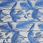 Мебельная ткань Вышивка синий принт 280 см T2-136 варинант исполнения - 1 | Loft Concept в Костроме