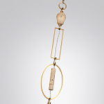 Подвесной светильник с плоским прозрачным плафоном и декоративной вставкой из текстурного камня Tectona  варинант исполнения - 7 | Loft Concept в Костроме