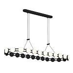 Люстра овальная с круглыми светодиодными источниками света Maxine Light варинант исполнения - 7 | Loft Concept в Костроме