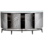 Комод фактурный серебристый с дверцами Silver Chest of Drawers варинант исполнения - 2 | Loft Concept в Костроме