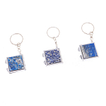 Зеркало брелок складное двухстороннее из натурального камня Лазурит Stone Mirrors варинант исполнения - 8 | Loft Concept в Костроме