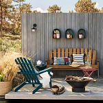 Садовая скамья из массива акации Ruth Wooden Bench варинант исполнения - 2 | Loft Concept в Костроме