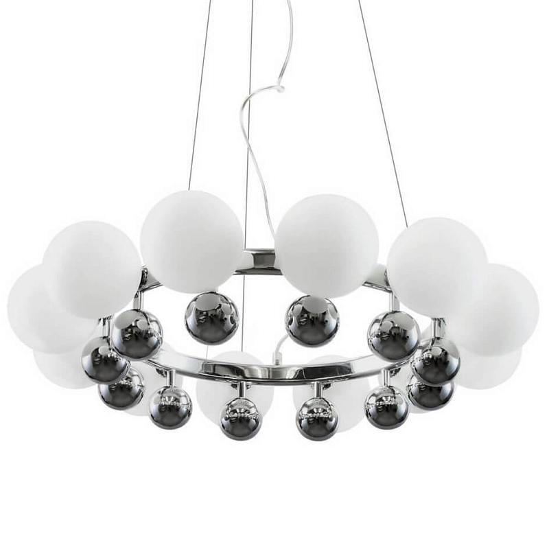 Люстра Pearl Bracelet Chandelier Белый Хром Люстра Pearl Bracelet Chandelier Белый Хром в Костроме | Loft Concept