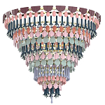 Люстра круглая с декором из разноцветных элементов в виде листьев Changing Seasons варинант исполнения - 2 | Loft Concept в Костроме