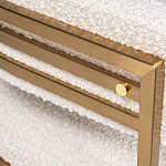 Стул букле бежевый с каркасом цвета матовое золото Tactility варинант исполнения - 3 | Loft Concept в Костроме