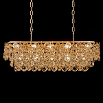 Люстра овальная каскадная с подвесками в форме колец Galaxy of Light варинант исполнения - 2 | Loft Concept в Костроме