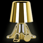 Настольная лампа фигурная золотого цвета с гладким абажуром Высота 17 см Sophia варинант исполнения - 1 | Loft Concept в Костроме