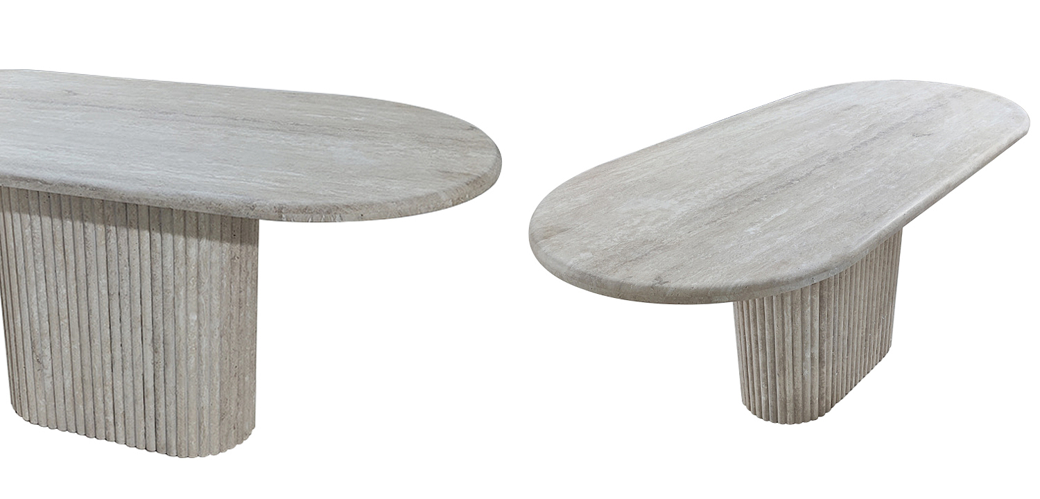 Консоль Annabel Grey Travertine Console Консоль Annabel Grey Travertine Console - Loft-Concept в Костроме