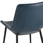 Стул с обивкой из экокожи темно-синего цвета RHOMBUSES UPHOLSTERY варинант исполнения - 7 | Loft Concept в Костроме