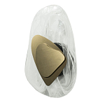 Бра овальное из стекла с золотым элементом Flow Texture  варинант исполнения - 2 | Loft Concept в Костроме