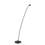 Торшер с изогнутой черной металлической стойкой и цилиндрическим плафоном Davide Groppi варинант исполнения - 8 | Loft Concept в Костроме