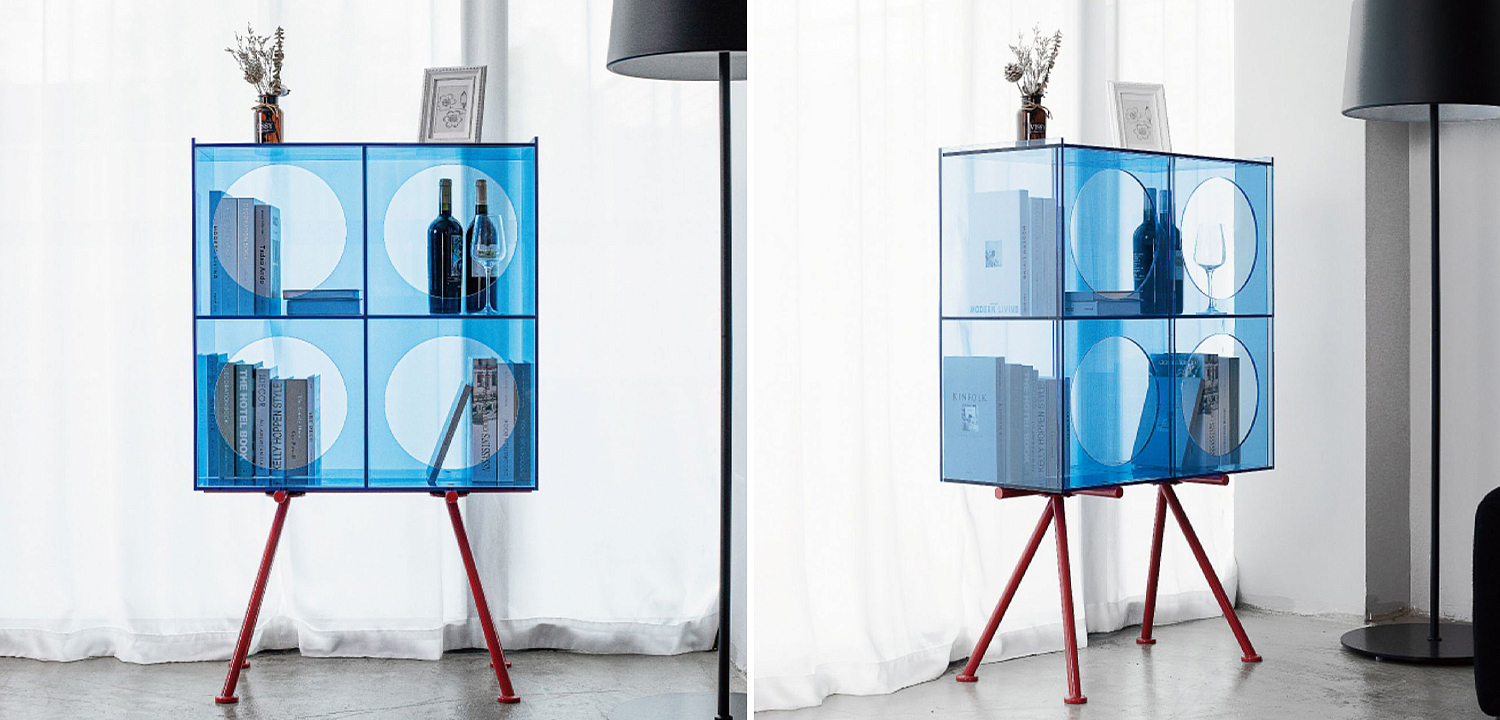 Синий буфет из акрила Blue Acrylic Cupboard Синий буфет из акрила Blue Acrylic Cupboard - Loft-Concept в Костроме