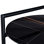 Стол журнальный круглый черный с полкой Inherence варинант исполнения - 2 | Loft Concept в Костроме