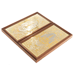 Нарды настольные из натурального камня лазурит и долерит Backgammon from Stone варинант исполнения - 7 | Loft Concept в Костроме