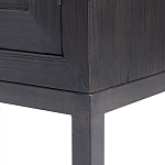 Тумба черная из дерева двухдверная Geometric Double Door Nightstand варинант исполнения - 3 | Loft Concept в Костроме