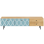 Длинная ТВ-тумба с принтом на ящиках Elise TV Stand варинант исполнения - 9 | Loft Concept в Костроме