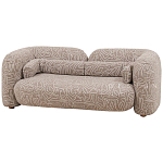 Дизайнерский двухместный диван с мягкими спинкой и подлокотниками светло-коричневый с принтом Madelaine Sofa Cocoa варинант исполнения - 2 | Loft Concept в Костроме