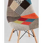 Пластиковый стул на ножках из массива бука Eames Пэчворк варинант исполнения - 2 | Loft Concept в Костроме