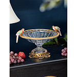 Чаша стеклянная с фигурками разноцветных попугаев на ободке 41 Eden Garden варинант исполнения - 2 | Loft Concept в Костроме